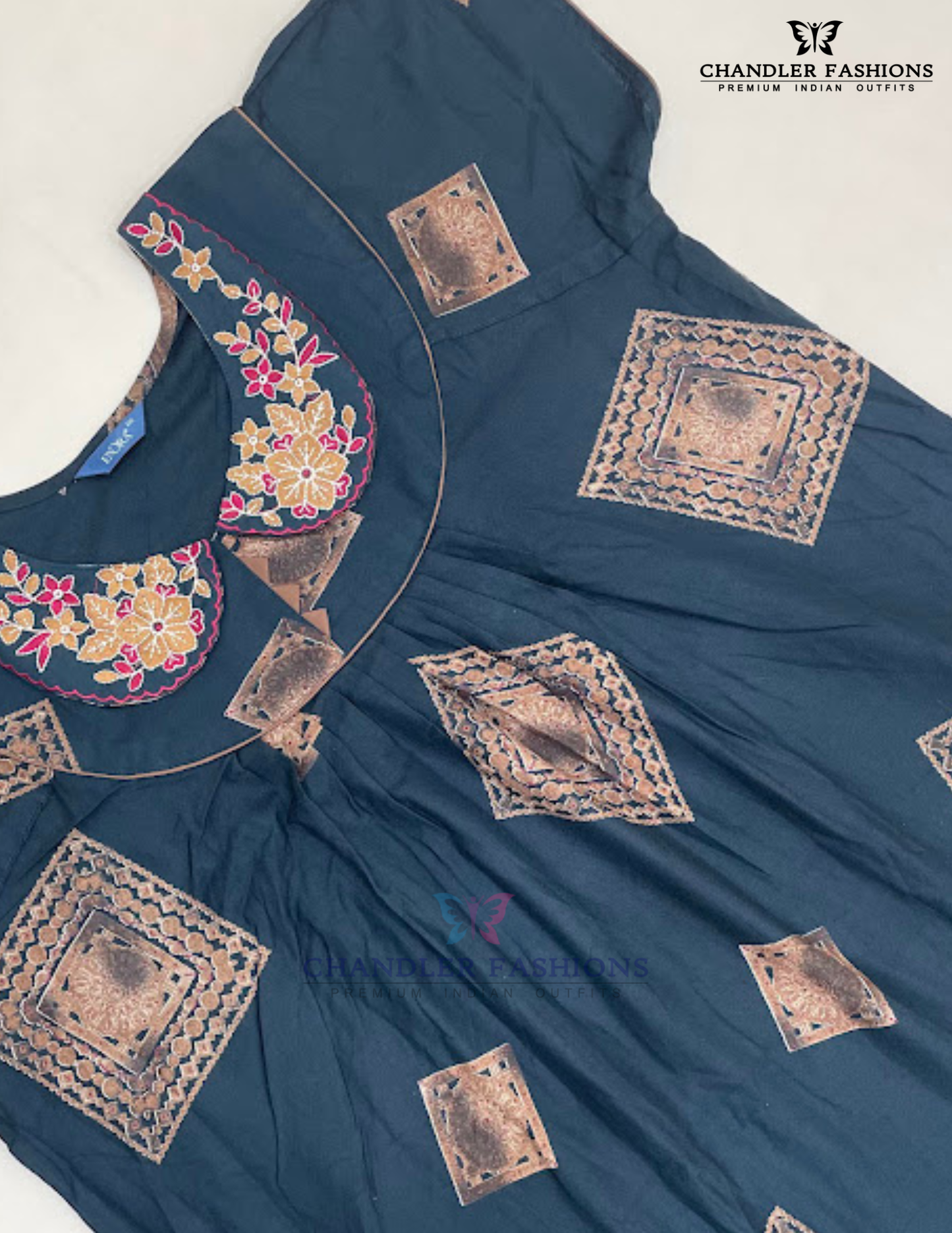 Green Color Rayon Printed Work   Nighty In Suncity
