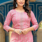 Attractive Pink Colored Rayon Gold print Kurti Near Me