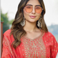 Pretty Red Color Rayon With Embroidery Work Salwar Suits Near Me