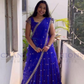 Attractive Royal Blue Color Faux Georgette With Embroidery Sequins Work Lehenga Choli