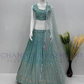 Attractive Light Green Color Faux Georgette With Heavy Embroidery Sequins Work Lehenga Choli