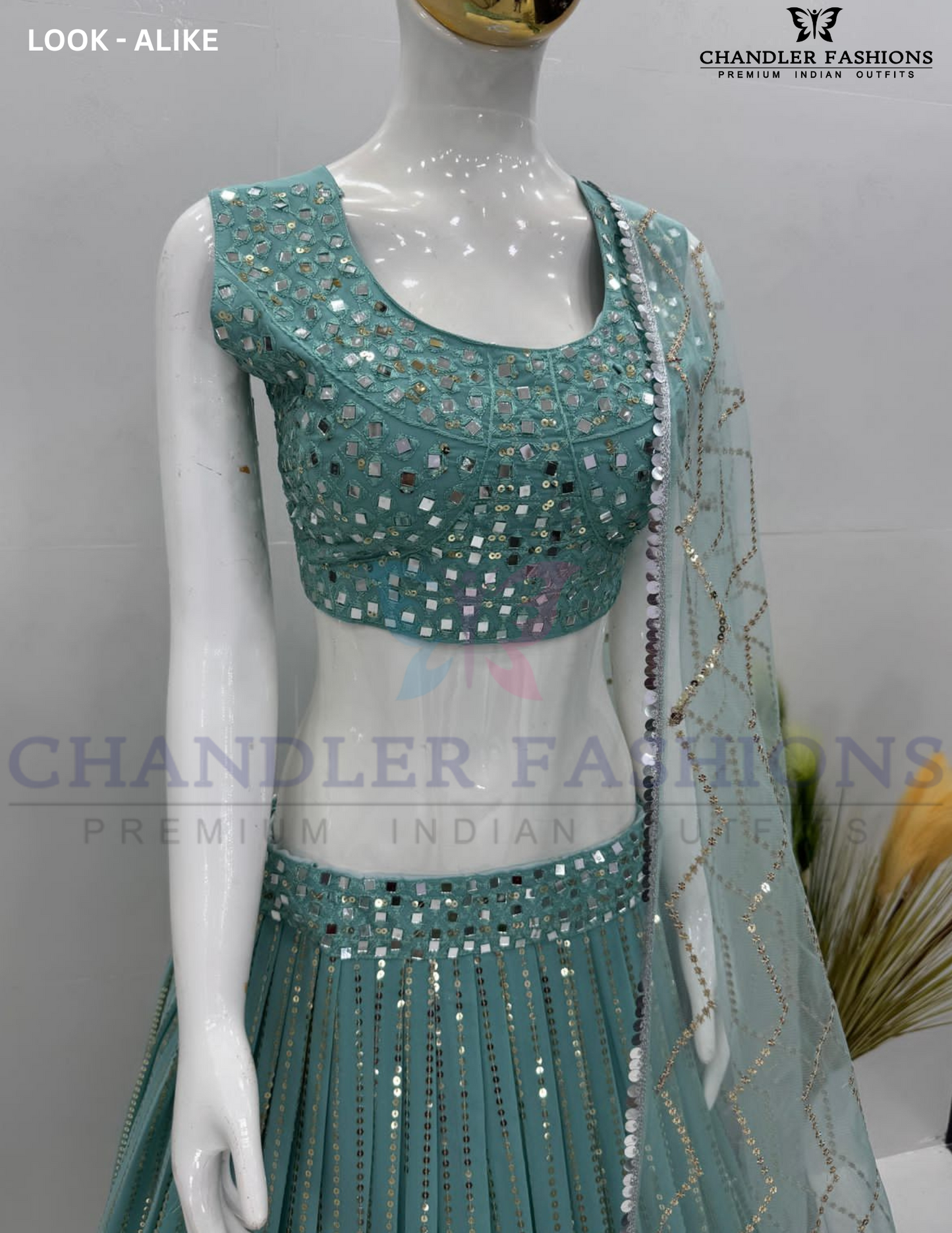 Embroidery Sequins Work Lehenga Choli Near Me