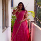 Charming Pink Color Faux Georgette With Embroidery Sequins Work Lehenga Choli