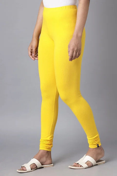 Dazzling Yellow Color Cotton Leggings Near Me