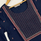 Exquisite Dark Blue Color Cotton Kurti In Tempe