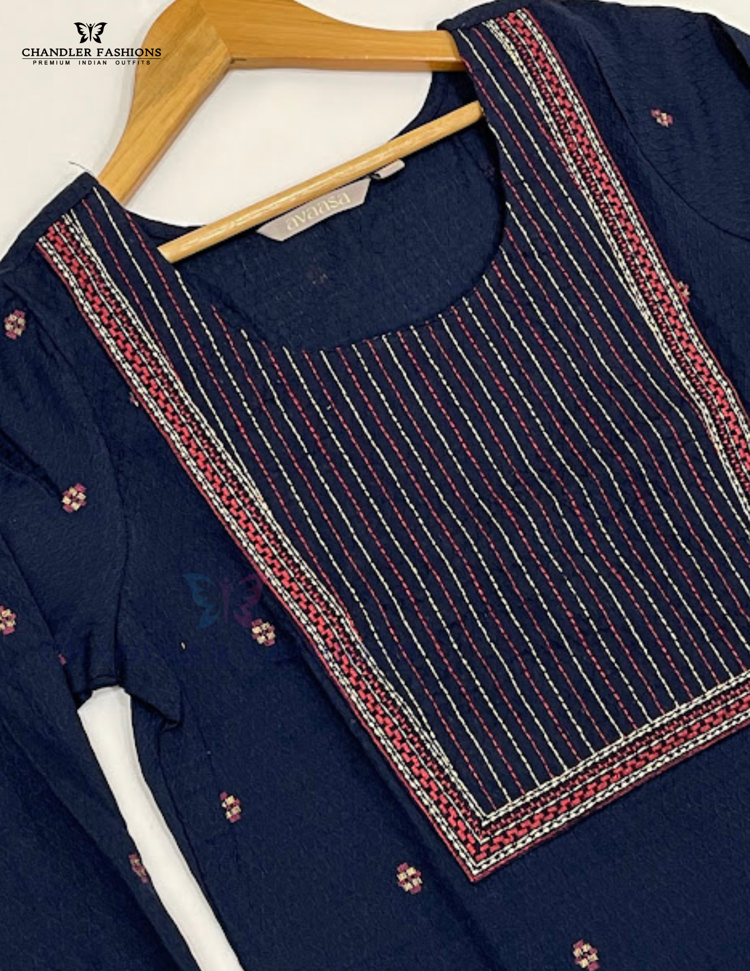 Exquisite Dark Blue Color Cotton Kurti In Tempe