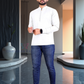 Alluring White Color Cotton Short Kurta For Men
