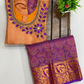 Appealing Light Orange And Violet Color Silk Langa sets With Zari Work In USA