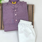  Lavender Color Sequins Work Kurta With Pajama In USA
