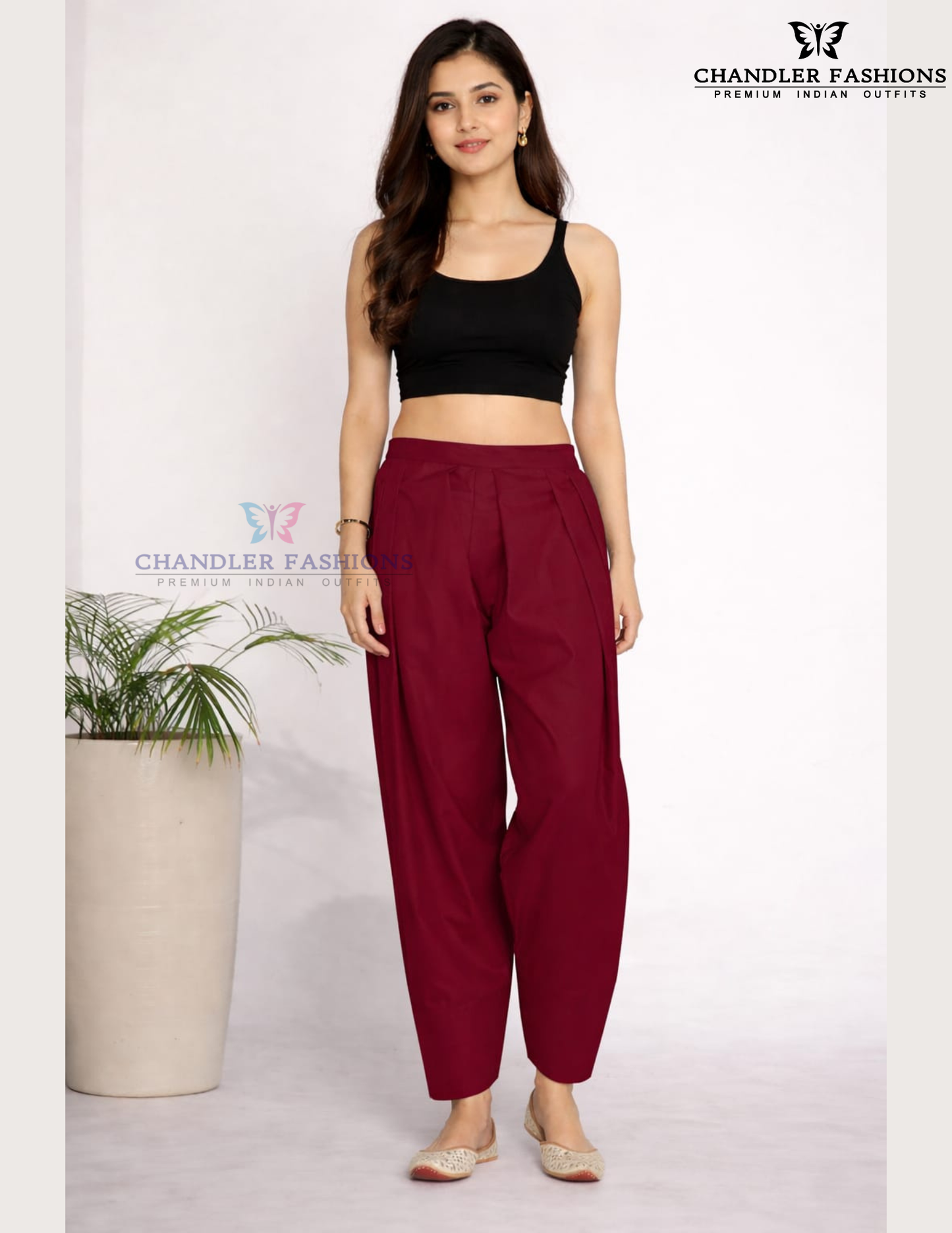 Fantastic Maroon Colored Rayon Salwar Pant For Women