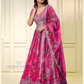 Wonderful Pink Color Organza With Sequins And Zari Embroidery Work Lehenga Choli For Women