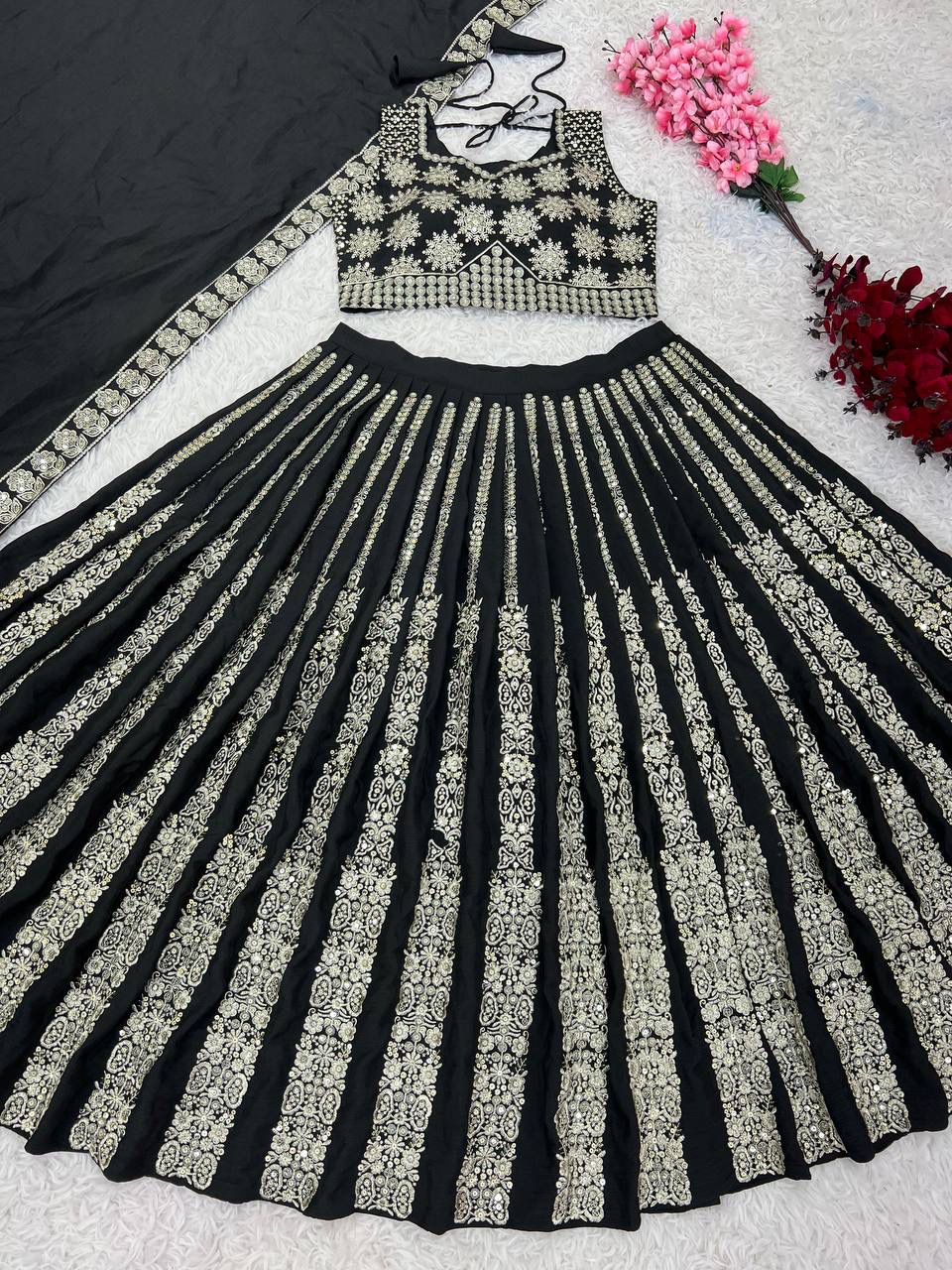 Embroidery Sequins Work Lehenga Choli In Mesa 