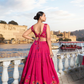 Rani Pink Color Tussar Silk Foil Work Lehenga Choli In Arizona