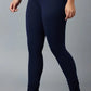 Blue Color Cotton Ankle Length Leggings For Women In Seligman