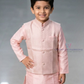 Peach Color Silk With Self Design Sherwani Suits With Jacket Near Me