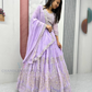Lavender Color Embroidery And Sequins Work Lehenga Choli Near Me