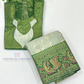 Green Color Silk Langa Set With Stone Work For Girls Near Me