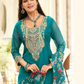 Teal Green Color With Embroidery Work Palazzo Suits Near Me
