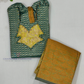 Green And Yellow Color Silk With Stone Work Langa set For Girls Near Me