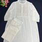 Off White Color Cotton Kurti And Palozzo Suits