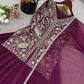Maroon Color  Georgette With Embroidery Work Palazzo Suits In Chandler