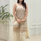 Off White Color Georgette With Embroidery Work Palazzo Suits For Women In USA