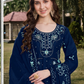 Blue Color Georgette with Embroidery Khatli Work Suit In Near Me