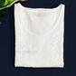 Wonderful White Color Embroidery Work Cotton Kurti With Pocket For Women Near Me