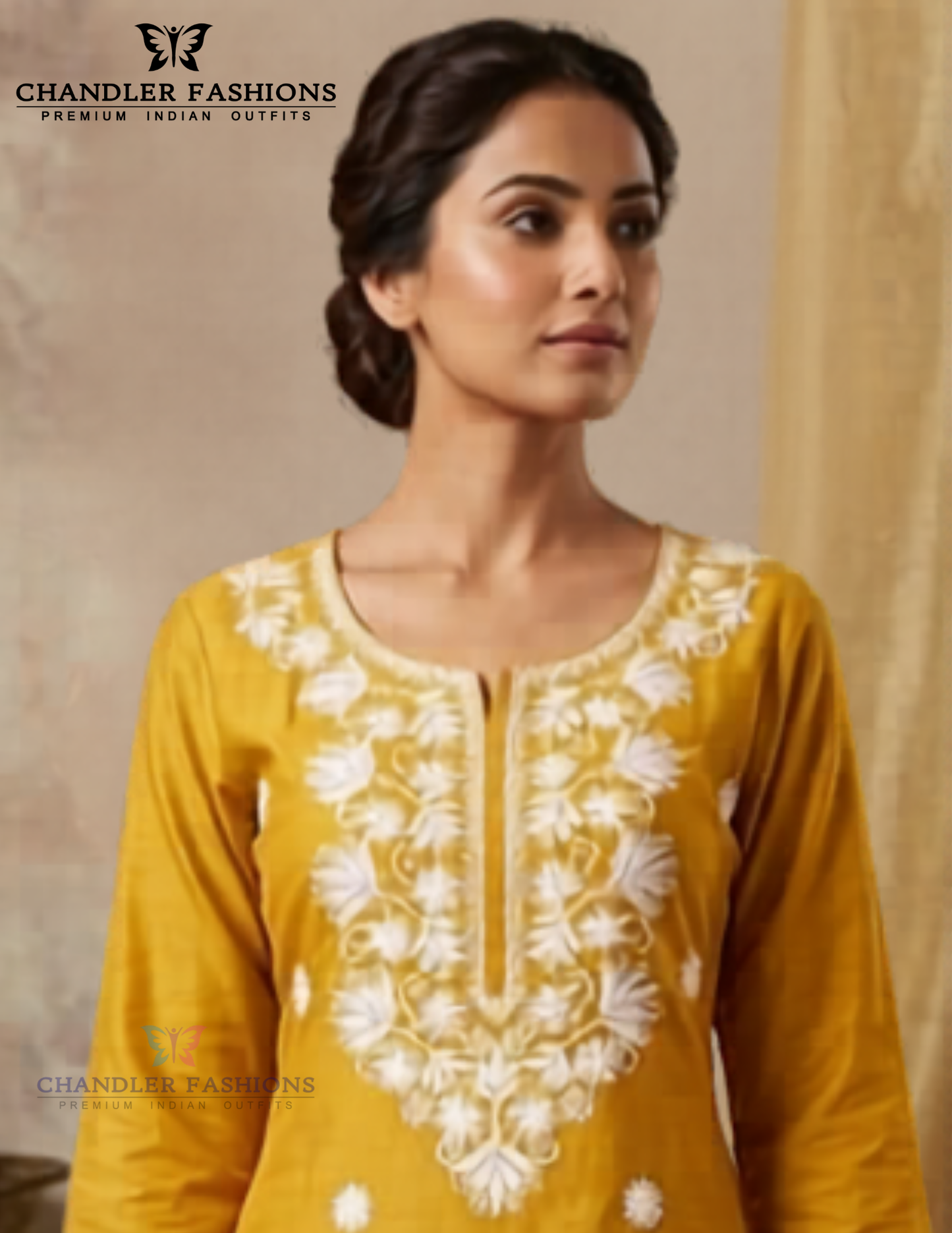 Yellow Color Rayon With Embroidery Work Kurti Near Me