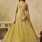 Yellow Color Georgette With Zari Embroidery And Sequins Work Lehenga In Chandler