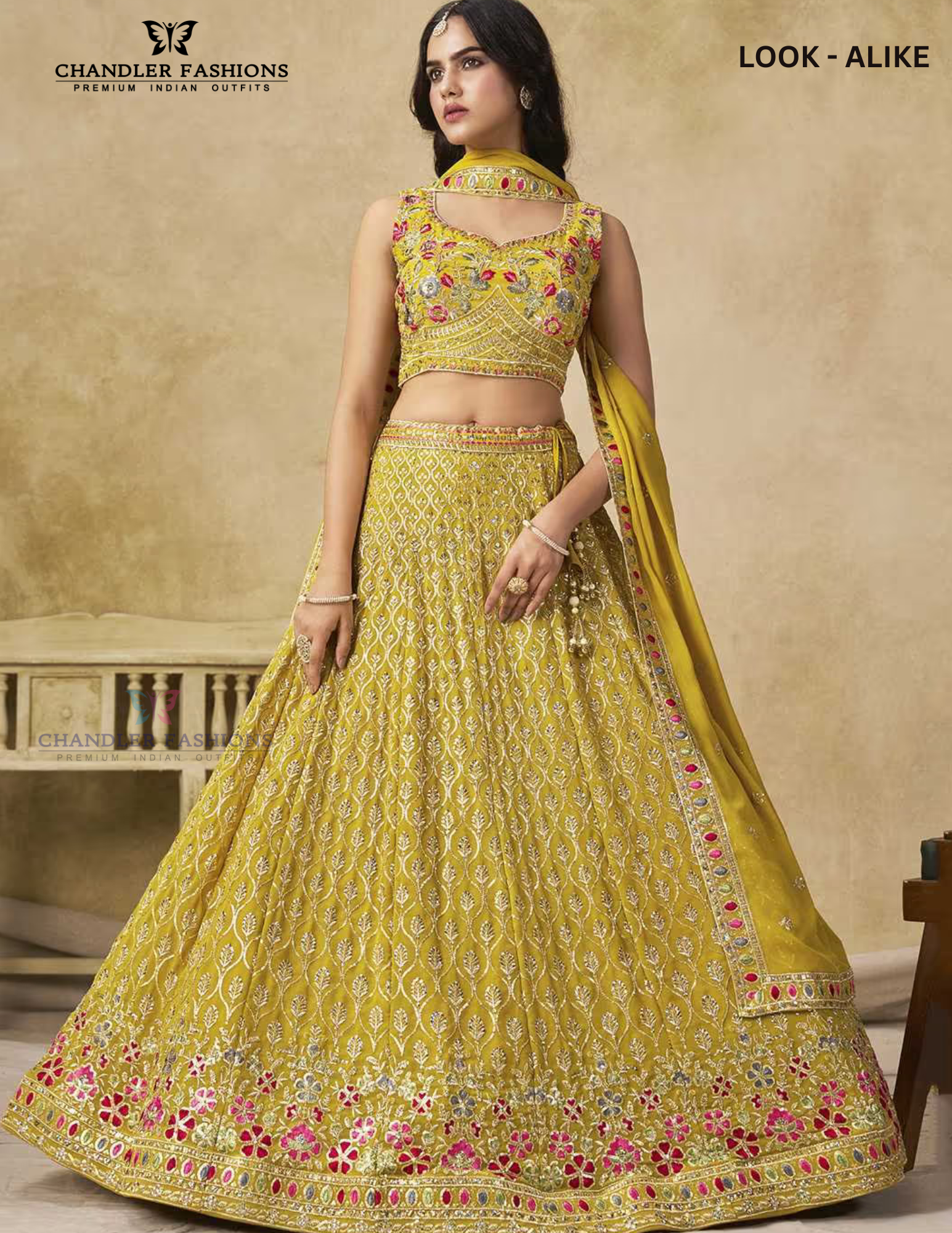 Yellow Color Georgette With Zari Embroidery And Sequins Work Lehenga In Chandler