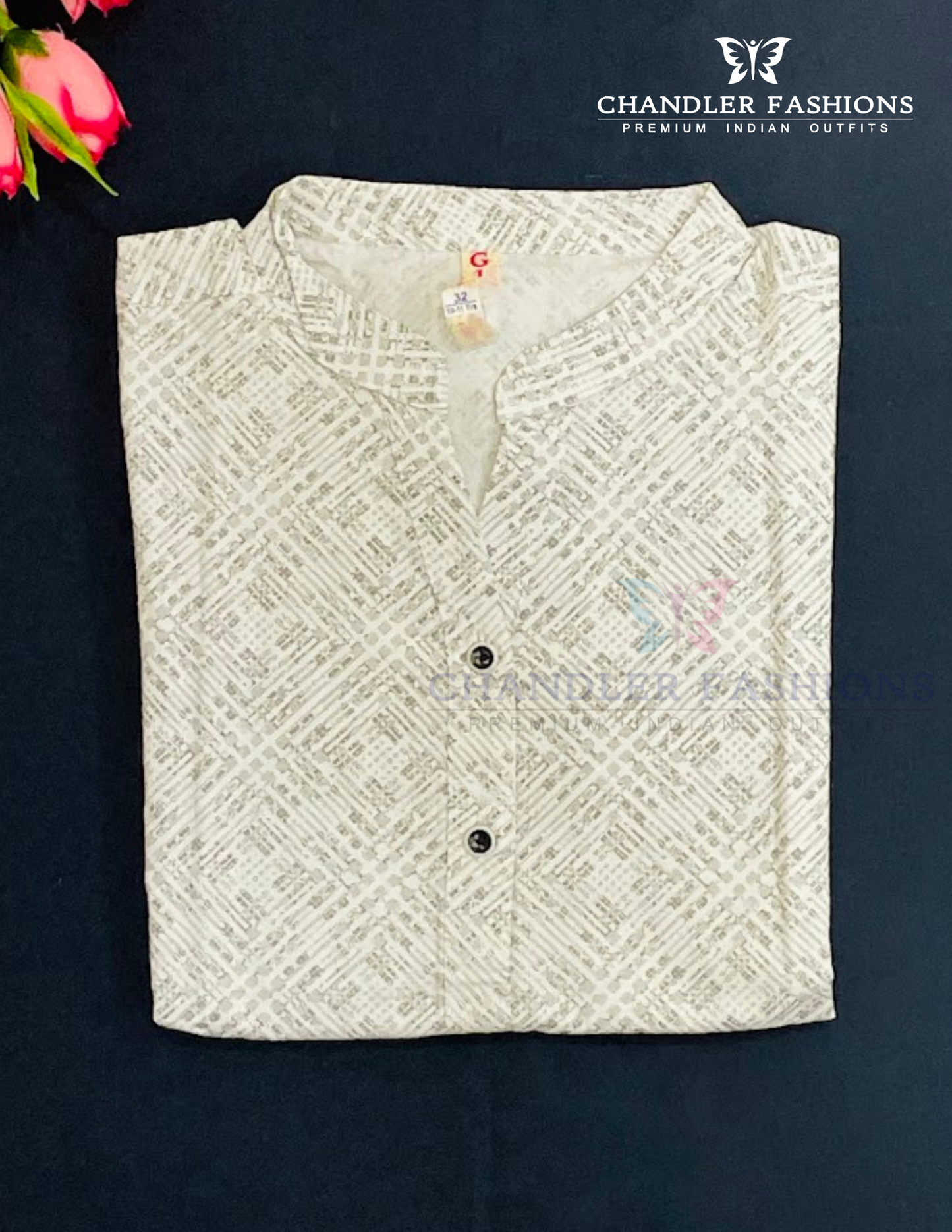 Beautiful White Color Cotton With Printed Work Kurti For Girls Near Me