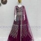 Appealing Wine Color Heavy Soft Net With Embroidery And Sequins Work Lehenga Choli  For Women