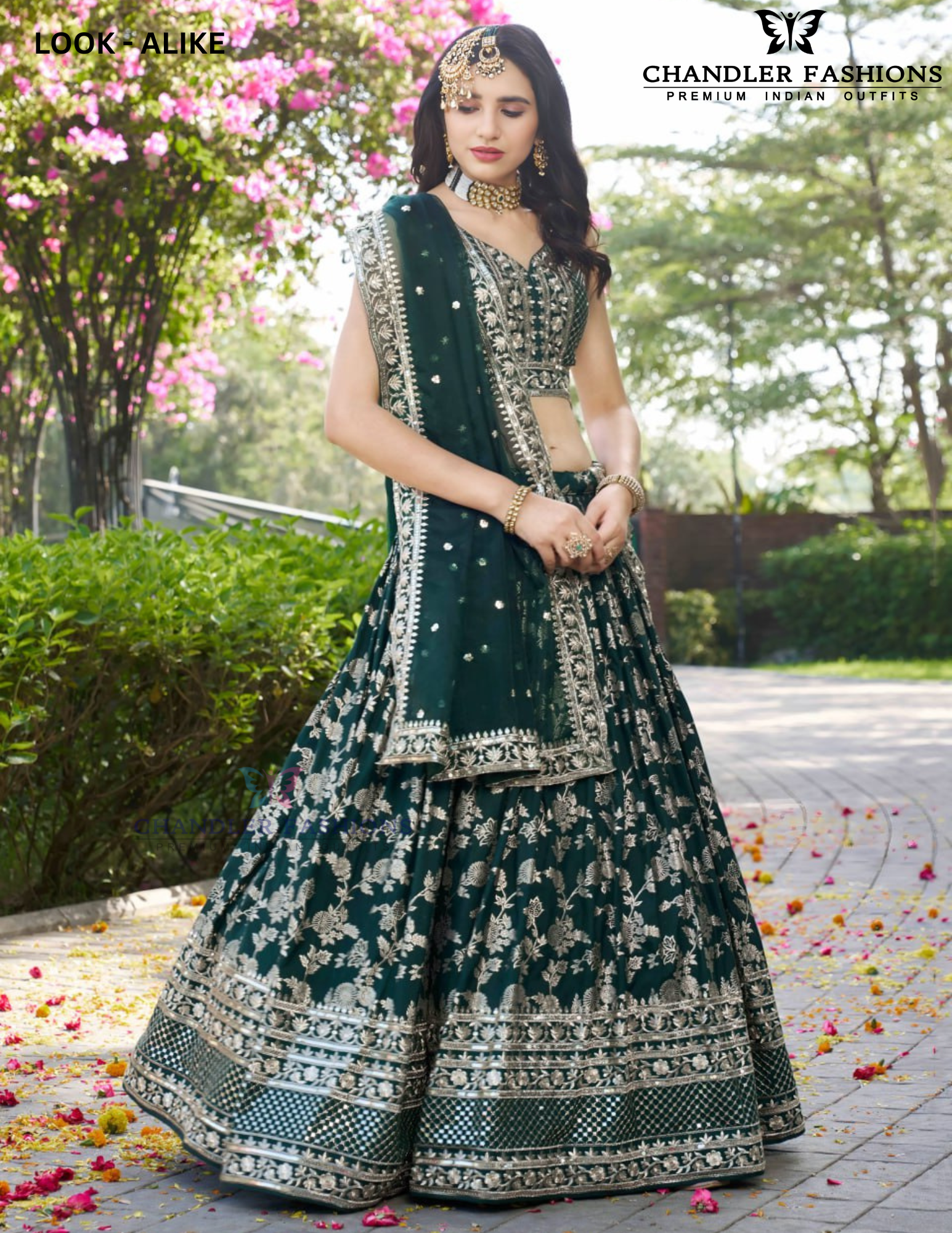 Dark Green Color Silk Jacquard With Sequins And Zari Embroidery Lehenga Choli Near Me