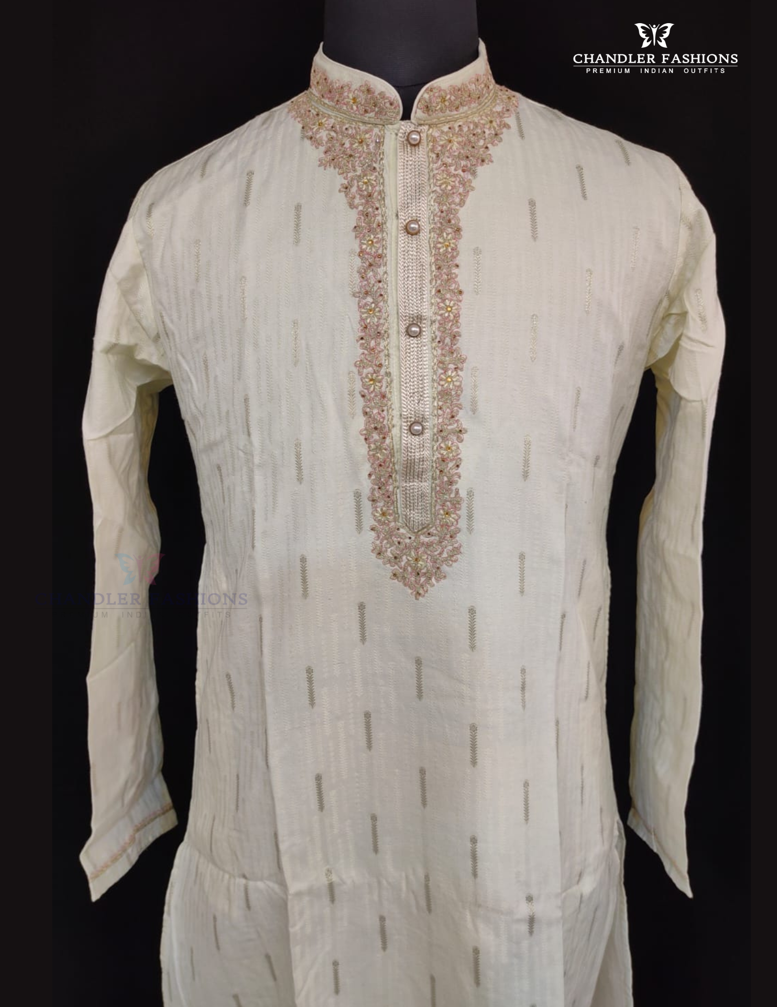 Stunning White Color Soft Silk With Embroidery Work Kurta Suits For Men