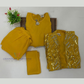 Yellow Color Georgette With Embroidery And Sequins Work Sharara Set In USA
