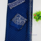 Elegant Navy Blue Color Georgette With Stone Work Designer Saree With Belt