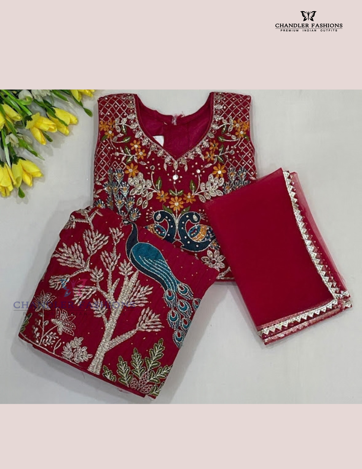 Dark Pink Colored Georgette Choli Sets With Stone Work For Girls Near Me