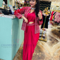 Stunning Dark Pink Color Embroidery And Sequins Work Ready To Wear Saree For Women