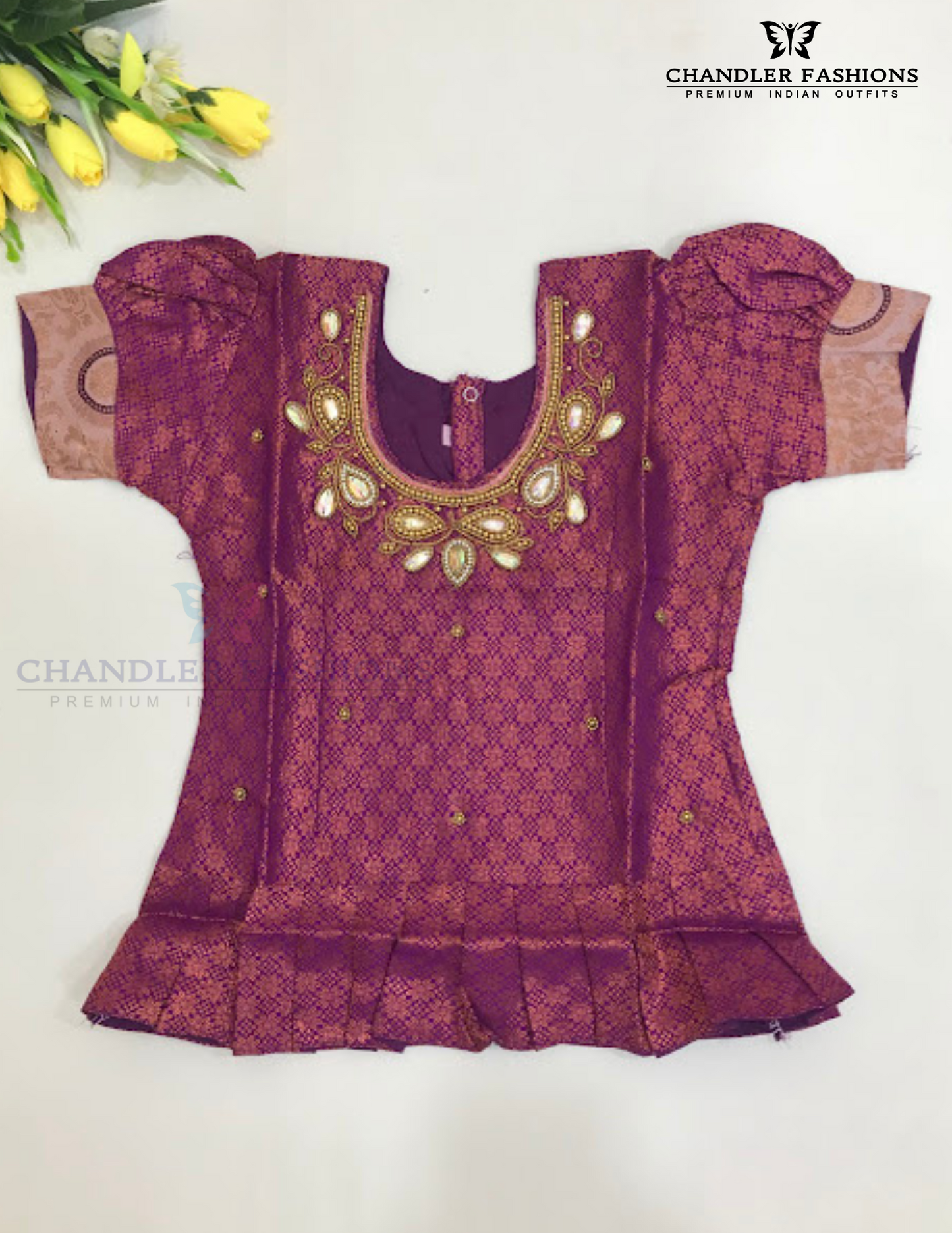 Purple And Beige Color Art Silk Langa Sets In Tempe