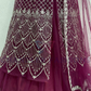 Wine Color Heavy Soft Net With Embroidery And Sequins Work Lehenga Choli  In Chandler