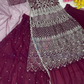 Wine Color Heavy Soft Net  Sequins Work Lehenga Choli In USA