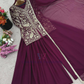 Maroon Color Faux Georgette Palazzo Suits In USA