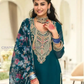 Teal Blue Color With Embroidery Work Palazzo Suits Near Me