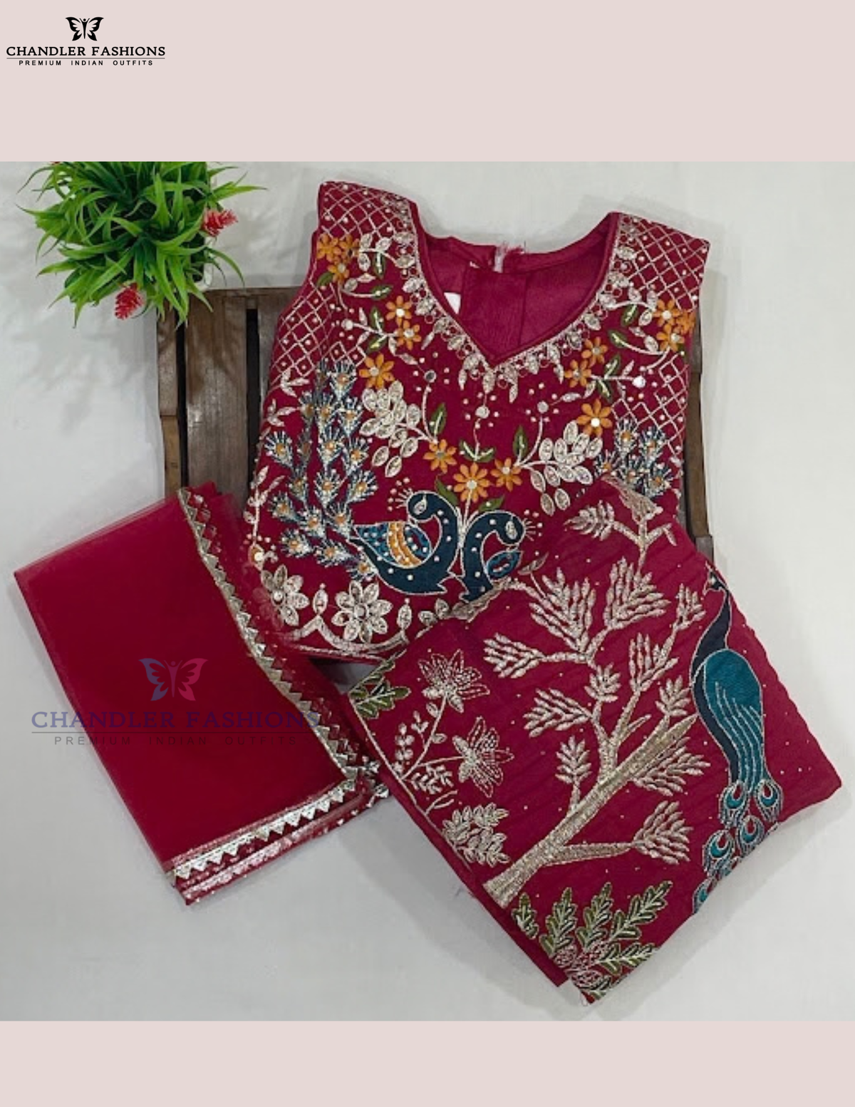 Attractive Dark Pink Colored Georgette Choli Sets With Stone Work For Girls