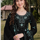 Black Color Georgette Embroidery Khatli Work Suit In Near Me