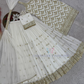 Beautiful Off White Color Georgette With Embroidery And Sequins Work In Tempe
