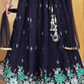 Dark Blue Color Embroidery And Sequins Work Choli Set With Dupatta In USA