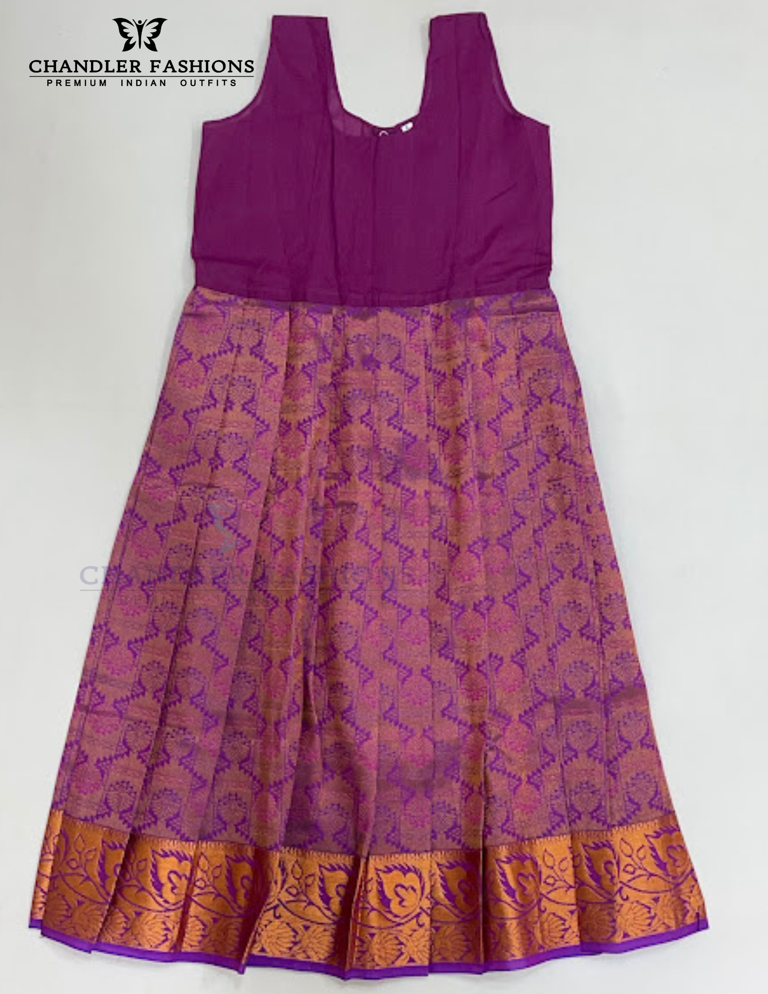Light Orange And Violet Color Silk Langa sets In Suncity