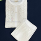 Beautiful Off White Color Cotton Kurti And Palozzo Suits In Mesa